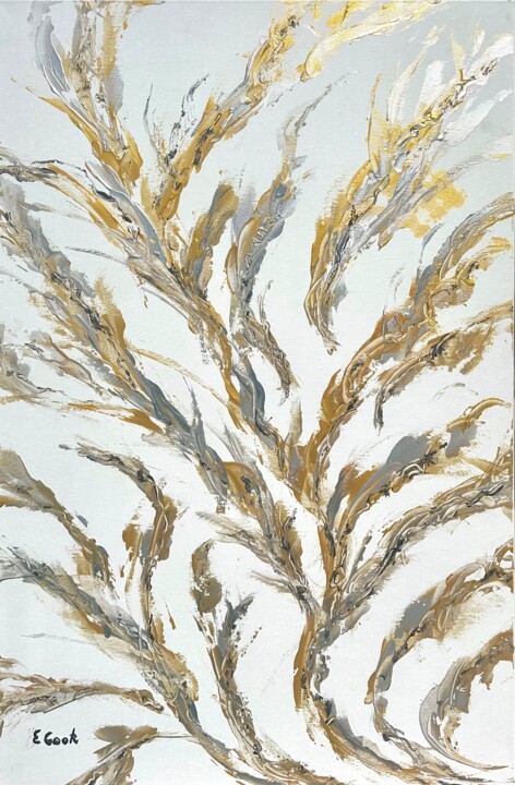 Peinture intitulée "When Gold Serenades…" par Elisa Cook Benbassat Bassat, Œuvre d'art originale, Acrylique