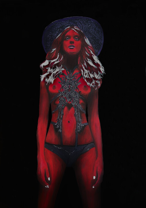 Oumuamua Girl No 2 绘画, 24x16.5 in