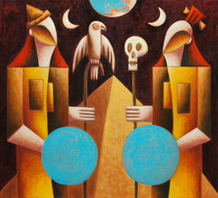 Defenders of humanity 绘画, 39.4x43.3 in