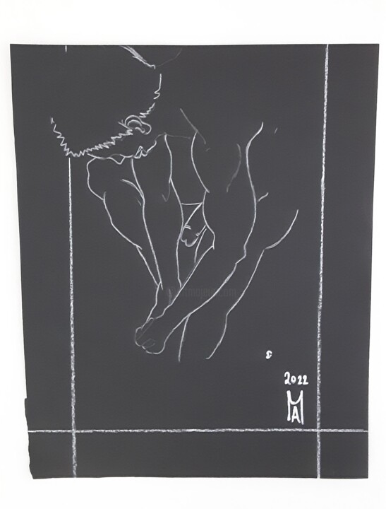 Oppla e caduto il sapone. 绘画, 19.7x15.8 in