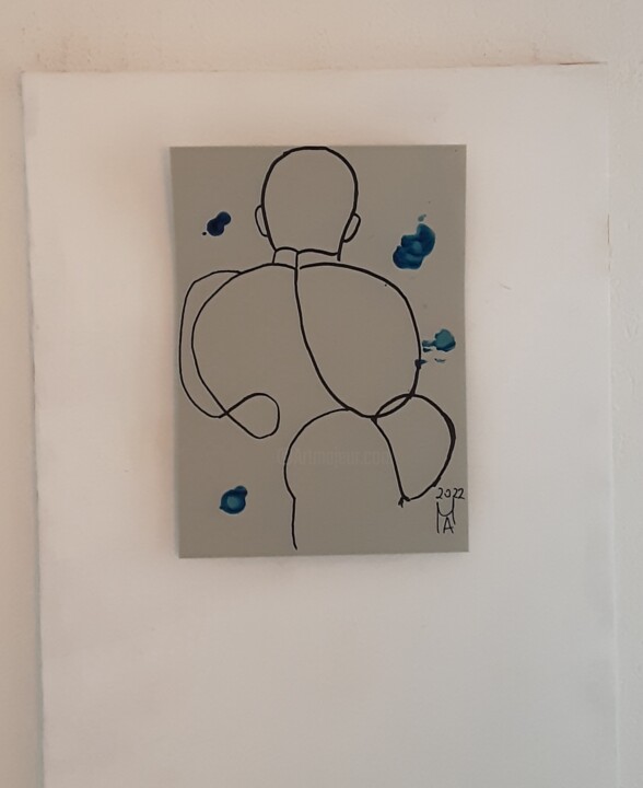 Zona oltre Po. 绘画, 16.5x11.8 in