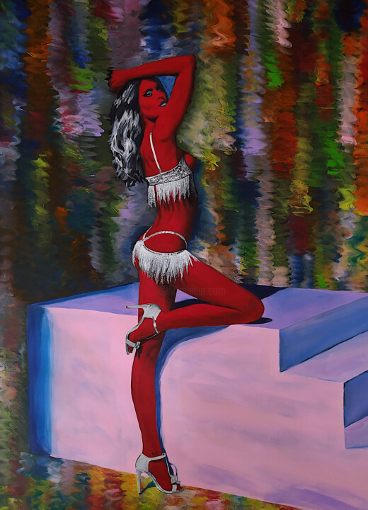 Oumuamua Girl No 6 绘画, 24x16.5 in