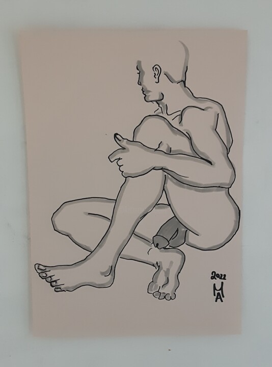 Aggiungimi nella lista. 绘画, 16.5x11.8 in