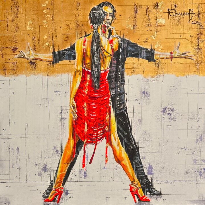 Latino dance 绘画, 19.7x19.7 in