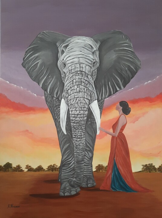 TAMING THE INNER GIANT 绘画, 31.5x23.6 in
