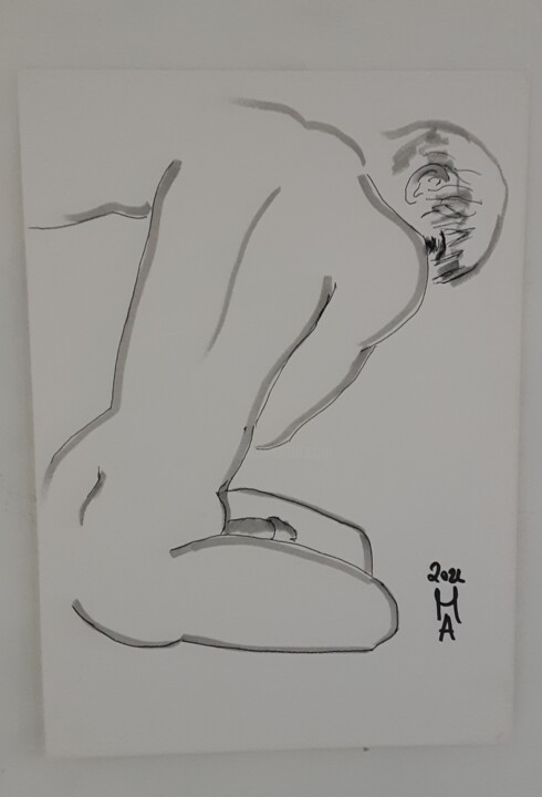 Desiderio. 绘画, 16.5x11.8 in