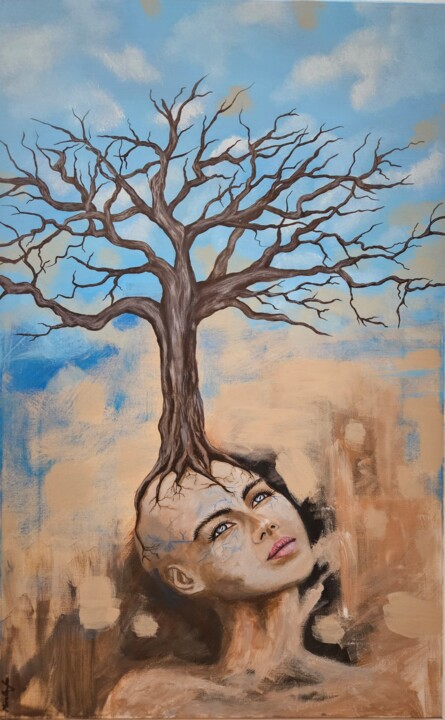 Growth 绘画, 31.5x19.7 in