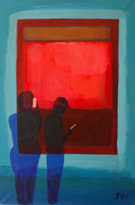 Peinture intitulée "Mark Rothko interpr…" par Francois Xavier Vaudeleau, Œuvre d'art originale, Acrylique