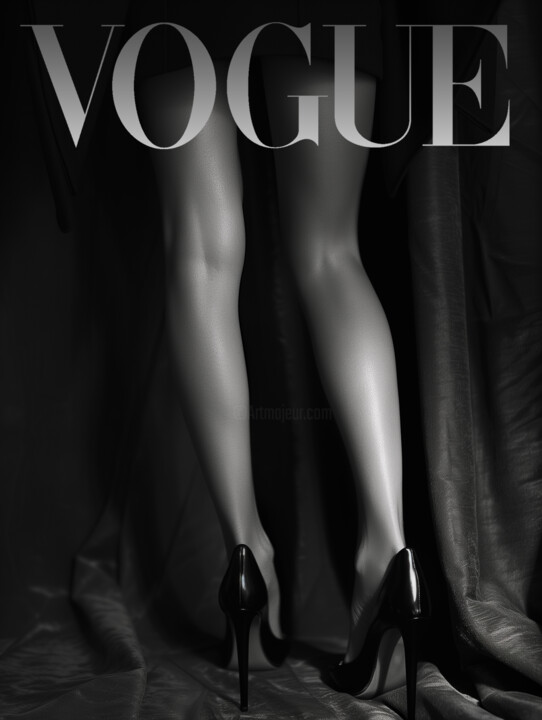 "Walking Tall: Anmut in High Heels" 数字艺术