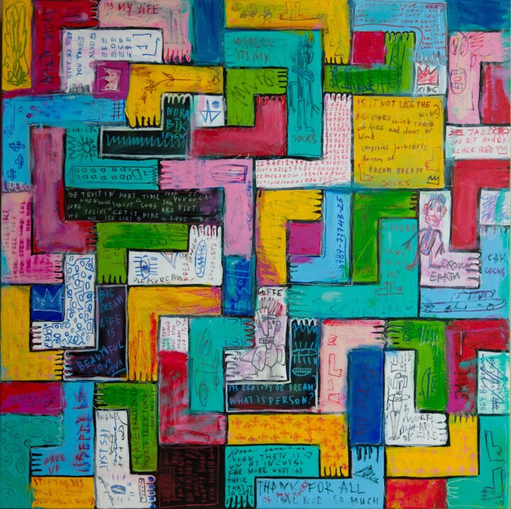 Labyrinth 绘画, 31.5x31.5 in