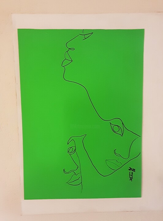 Drei Wünsche frei. 绘画, 27.6x19.7 in