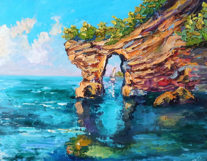 Painting titled "Michigan landscape" by Inna Bebrisa, Original Artwork, Oil