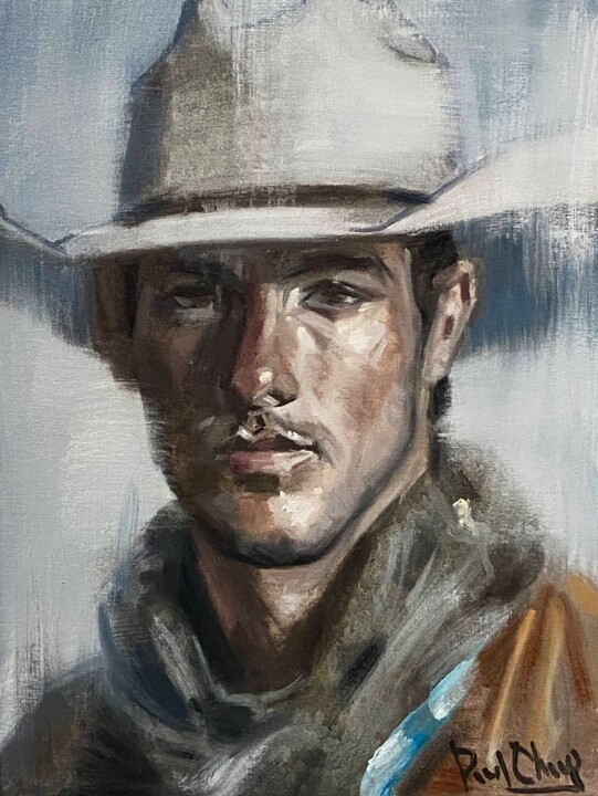 Cowboy No.57 绘画, 16x12 in