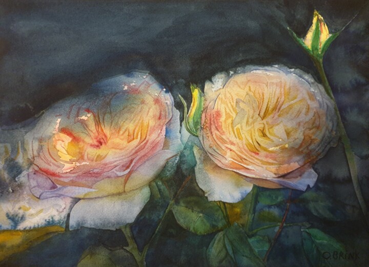 "Sunset" başlıklı Tablo Olga Brink Art tarafından, Orijinal sanat, Suluboya