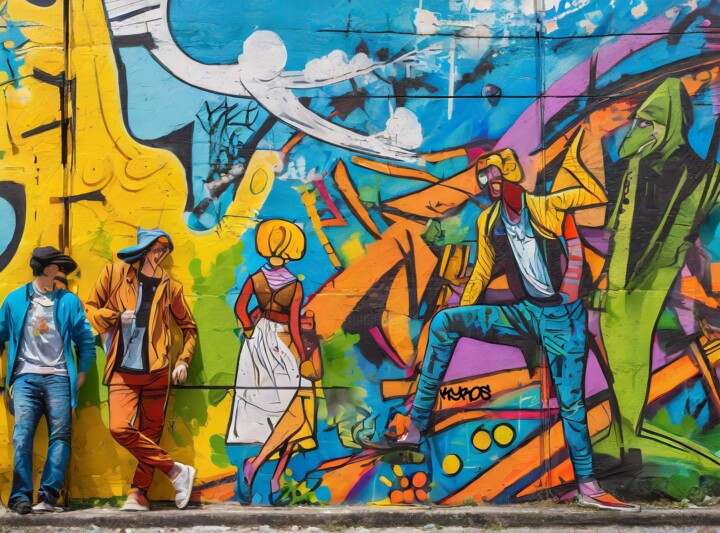 Fresque 3 绘画, 196.9x265.8 in