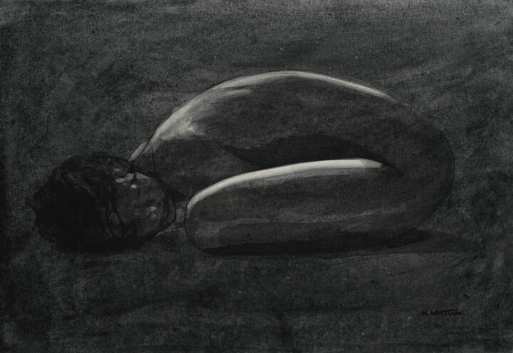 Dibujo titulada "098-20" por Waclaw Wantuch, Obra de arte original, Carbón