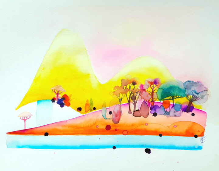 Summer time Pittura, 11,8x16,5 in