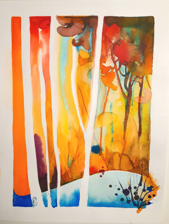 Forêt Painting, 16.5x11.8 in