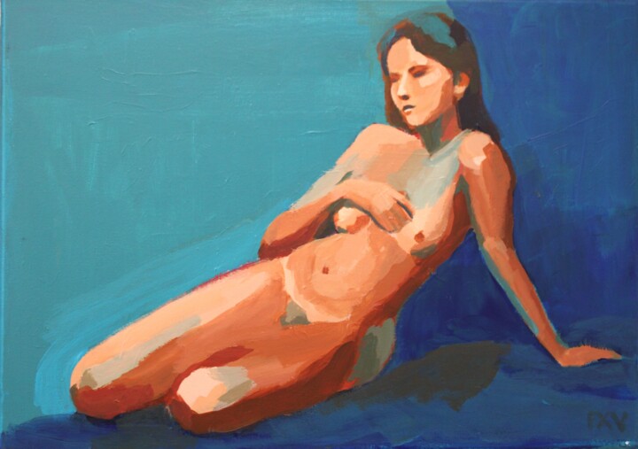 Tranquilité. 绘画, 19.7x27.6 in