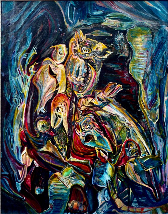 vertraute Zuflucht 绘画, 27.6x21.3 in