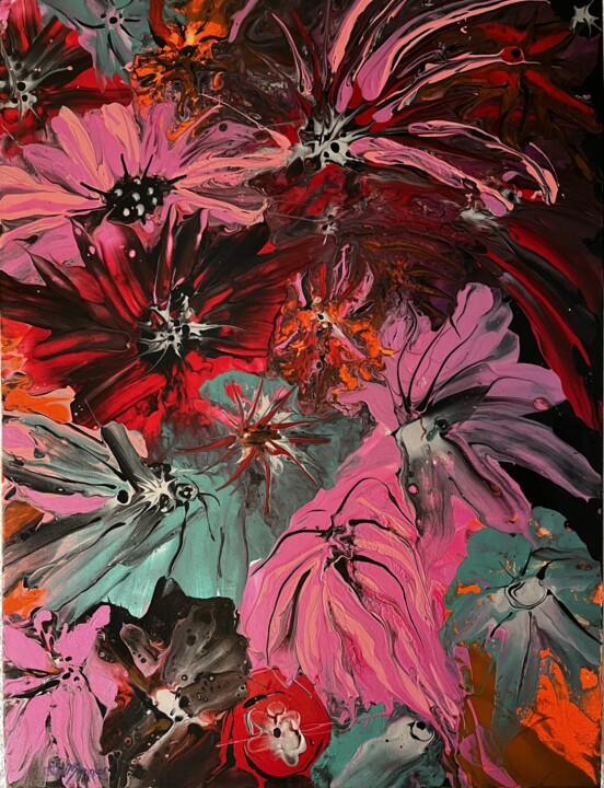 Bouquet Rose 绘画, 31.5x23.6 in