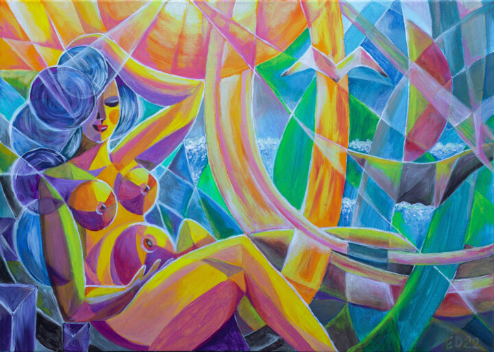 In attesa. 绘画, 19.7x27.6 in