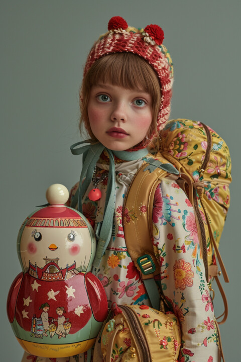 Whispers of Innocence: A Child's Cultural Tapestry 数字艺术