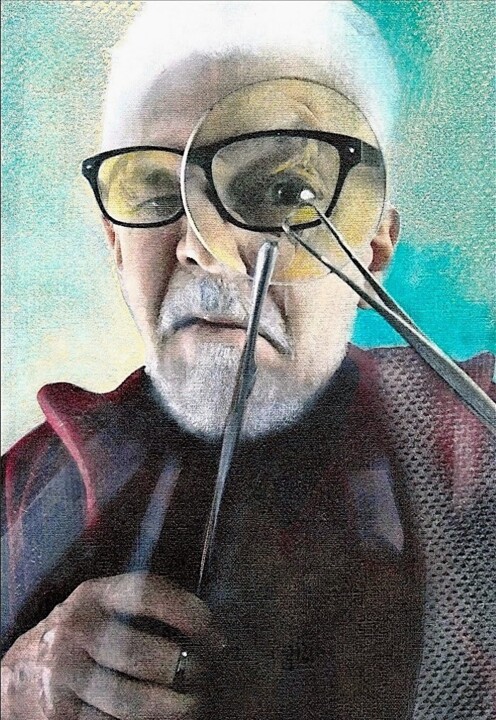 绘画 标题为“The Philosopher And…” 由Wilf Tilley, 原创艺术品, 油