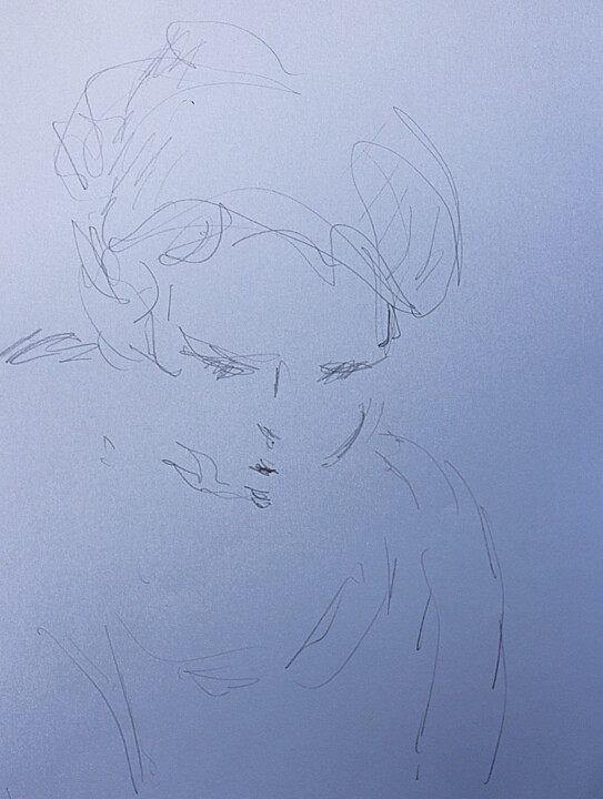Jeune fille 图画, 11.8x8.3 in