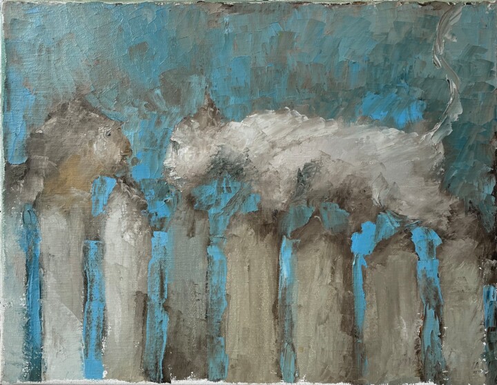 Cats sighs 绘画, 10.6x13.8 in