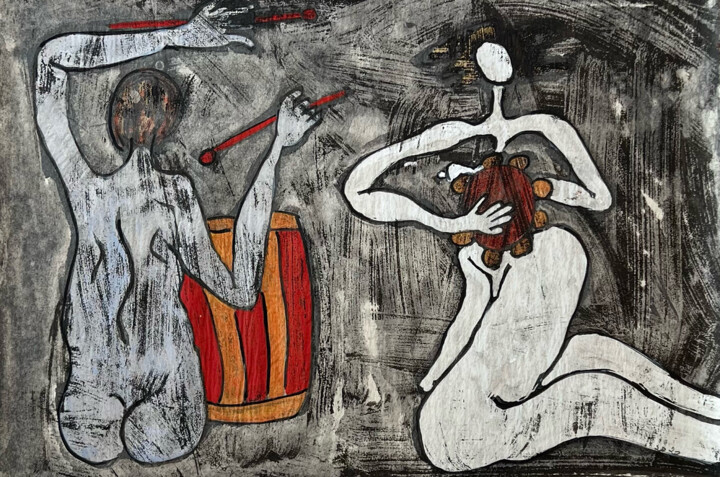 Sans titre 绘画, 25.6x37.8 in