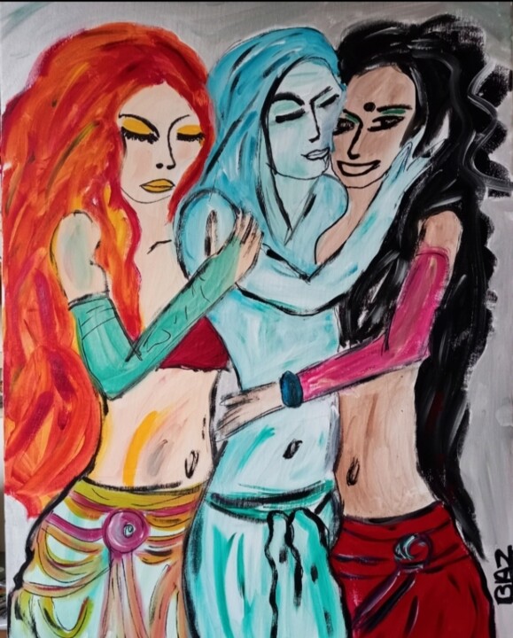 Trio 绘画, 31.5x23.6 in