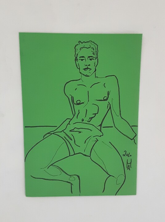 Verde speranza. 绘画, 13.4x9.5 in