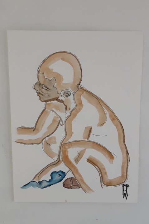 Il mendicante d amore. 绘画, 15.8x11.8 in