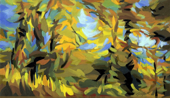L'Automne-1 绘画, 13.2x23.2 in