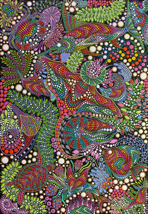Under the ocean 绘画, 39.4x27.6 in