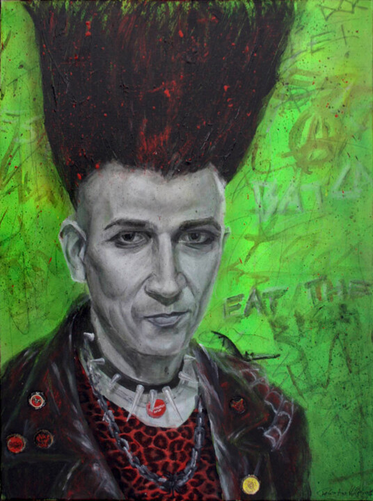 Eat The Rich 绘画, 31.5x23.6 in