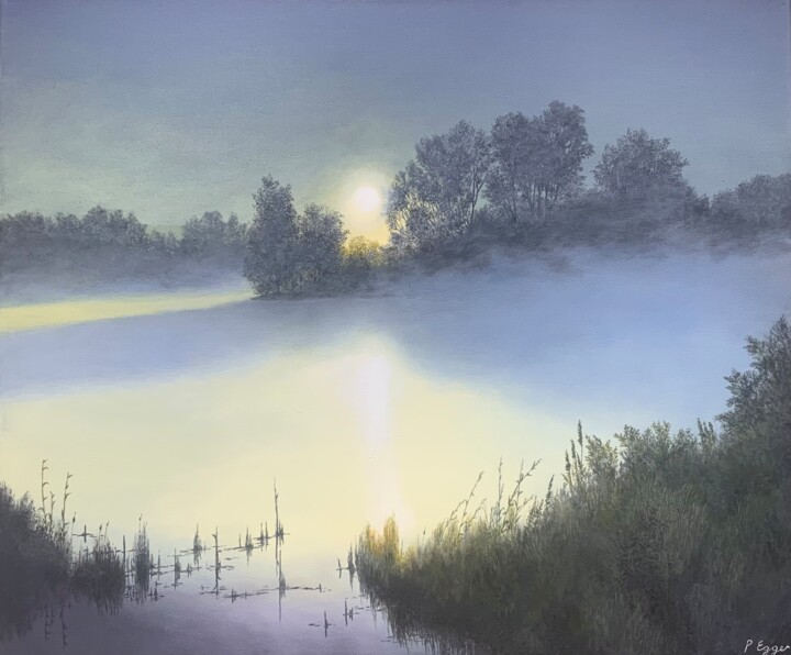 Peinture intitulée "Embruns et lumière" par Patrick Egger, Œuvre d'art originale, Acrylique Monté sur Châssis en bois