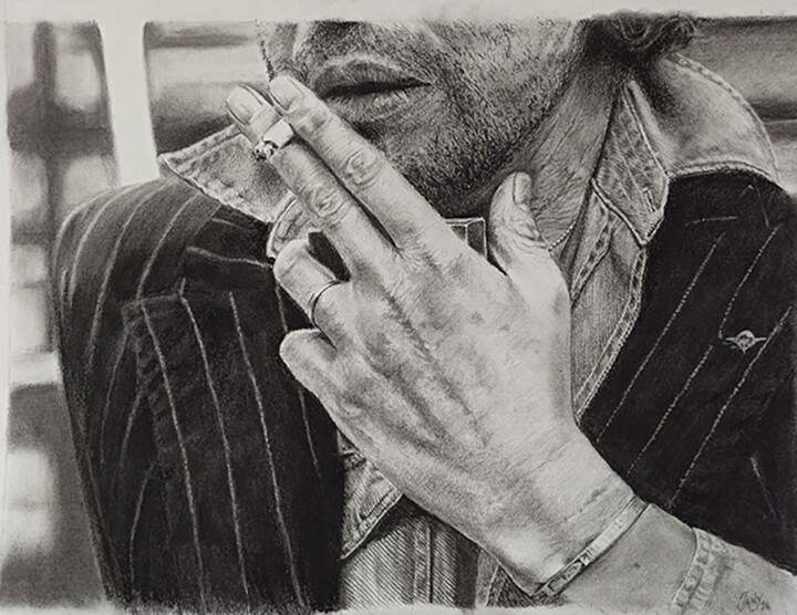 Gainsbourg attitude 图画, 15.8x19.7 in