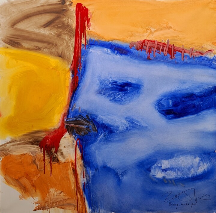 Friday, 11.24 p.m. 绘画, 41.7x41.7 in