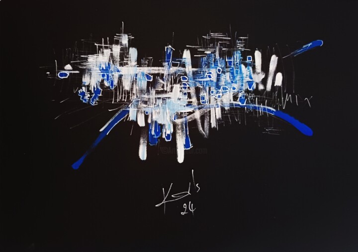 BLUE FOG 图画, 11.7x16.5 in