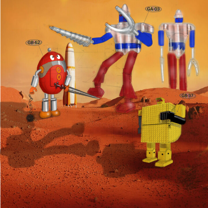 CHOGOKIN N°1 图画, 7.9x7.9 in