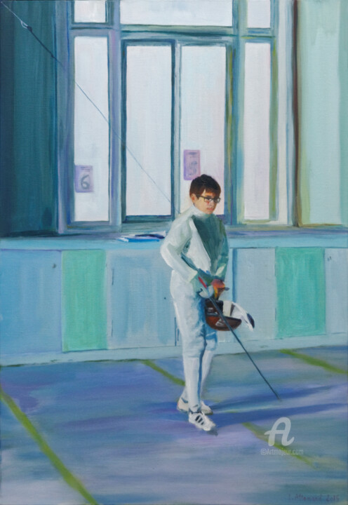 Compétition d'escrime Картина, 21,7x15 in