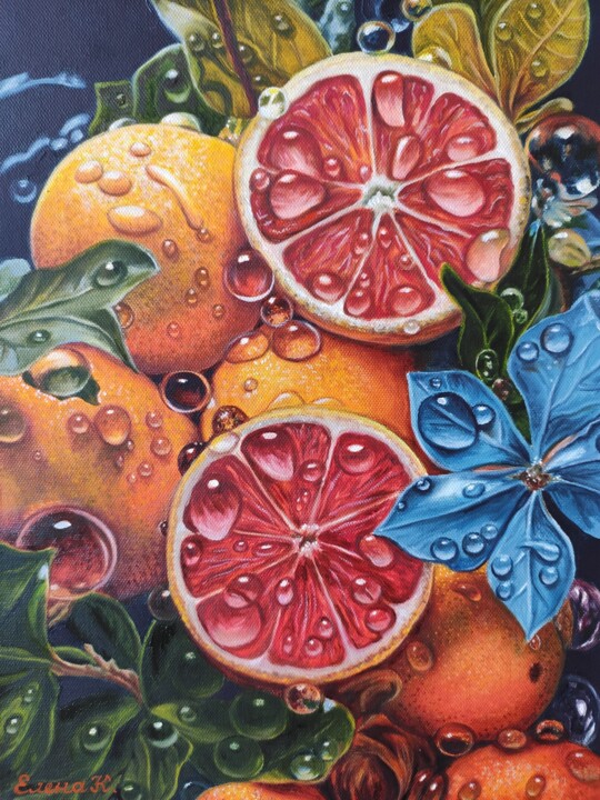 Grapefruits 绘画, 15.8x11.8 in
