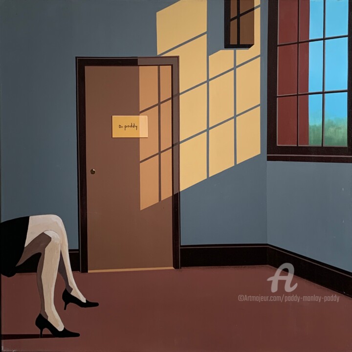 La salle d'attente 绘画, 30.7x30.7 in