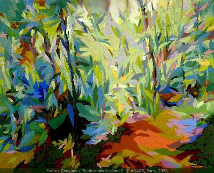 Sentier des écoliers-2 绘画, 31.9x39.4 in