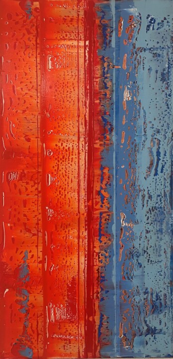 Earth on Fire 绘画, 39.4x19.7 in