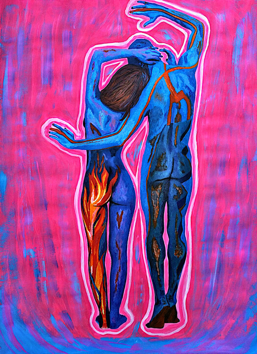 Cliodhna and Ciabhan 绘画, 24.2x19.3 in