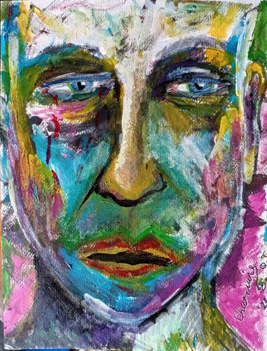 Peinture intitulée "Life marks" par Daddy Noob, Œuvre d'art originale, Acrylique