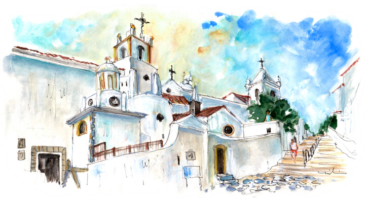 Painting titled "Tavira 04" by Miki De Goodaboom, Original Artwork, Watercolor